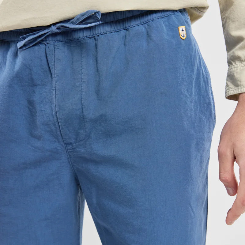 Cotton Linen Easy Pants - Obscure Blue
