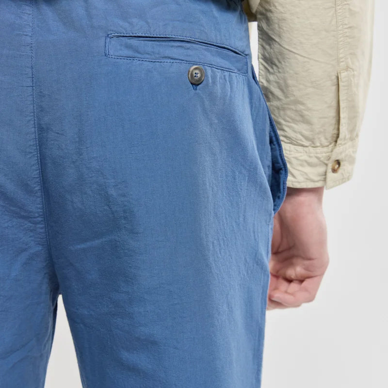 Cotton Linen Easy Pants - Obscure Blue