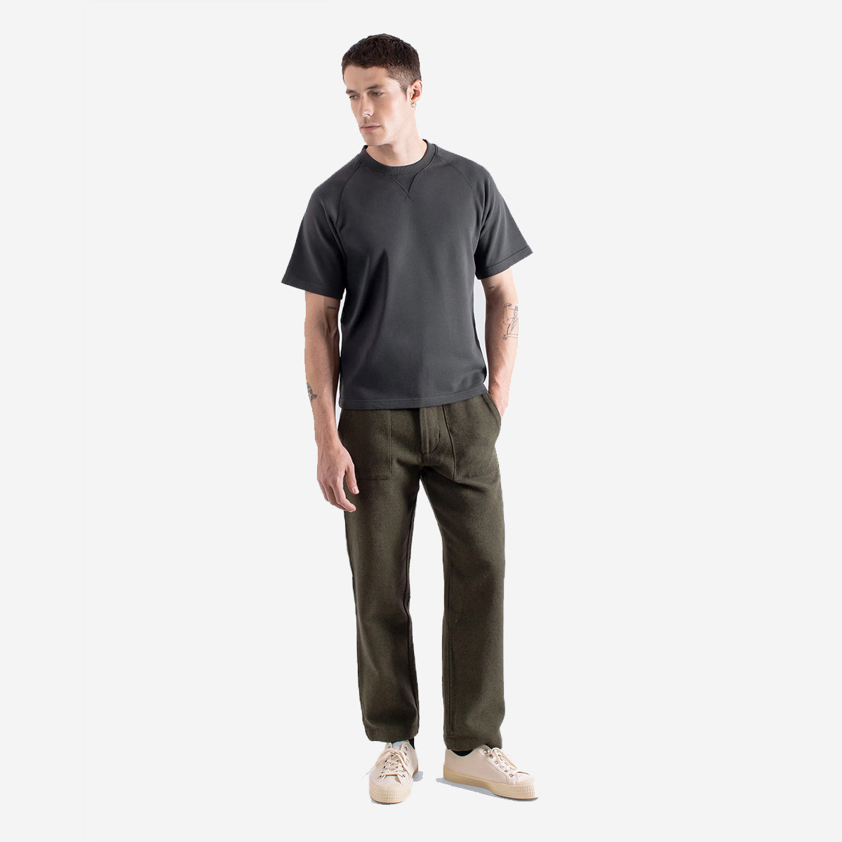 Coup Cotton Drill Fatigue Trouser - Green