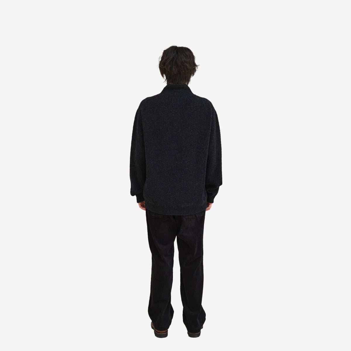 Cove Corduroy Loose Pants - Black