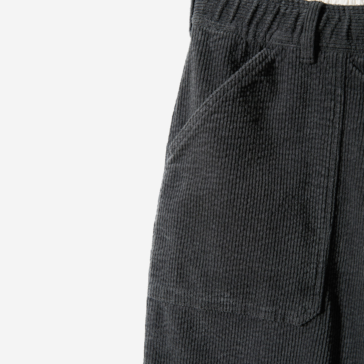 Cove Corduroy Loose Pants - Charcoal