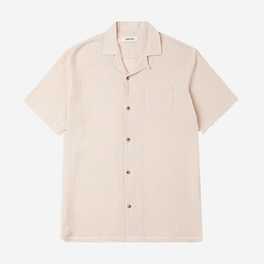 Crammond Double Gauze S/S Vacation Shirt - Ecru