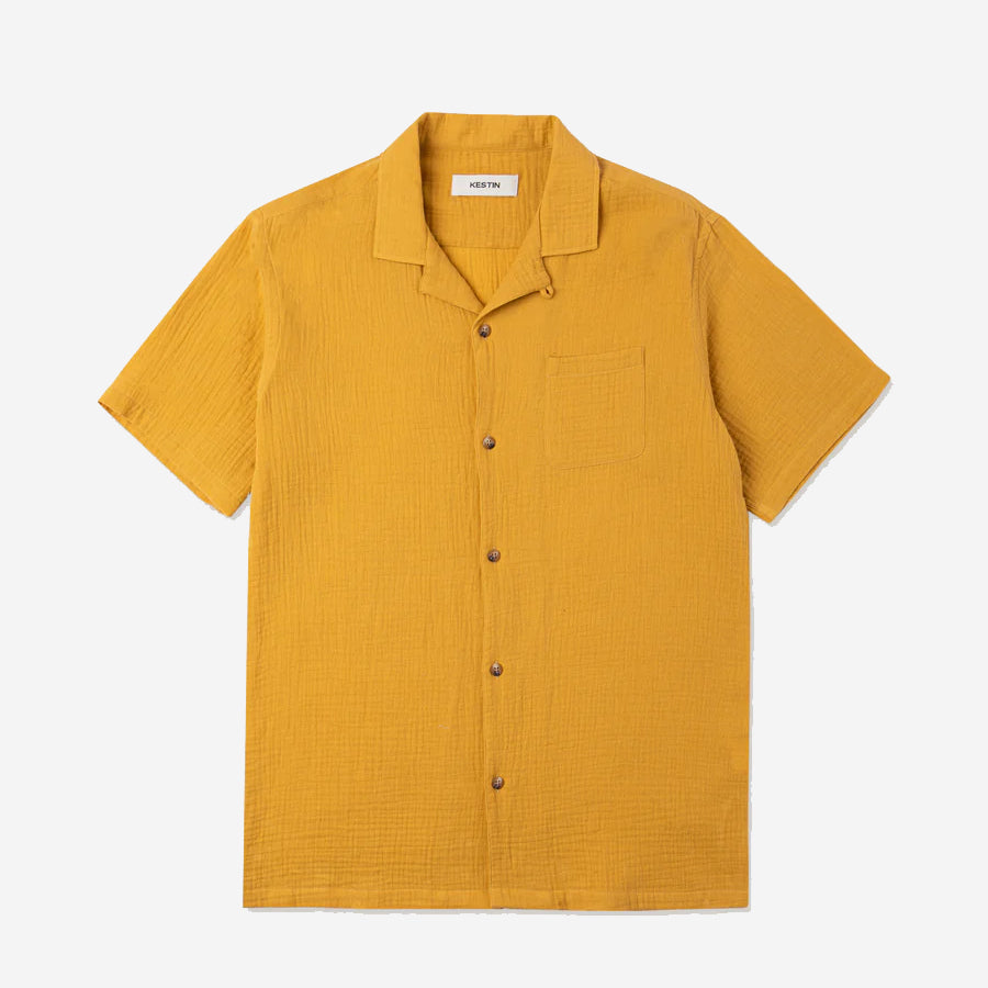 Crammond Double Gauze S/S Vacation Shirt - Saffron