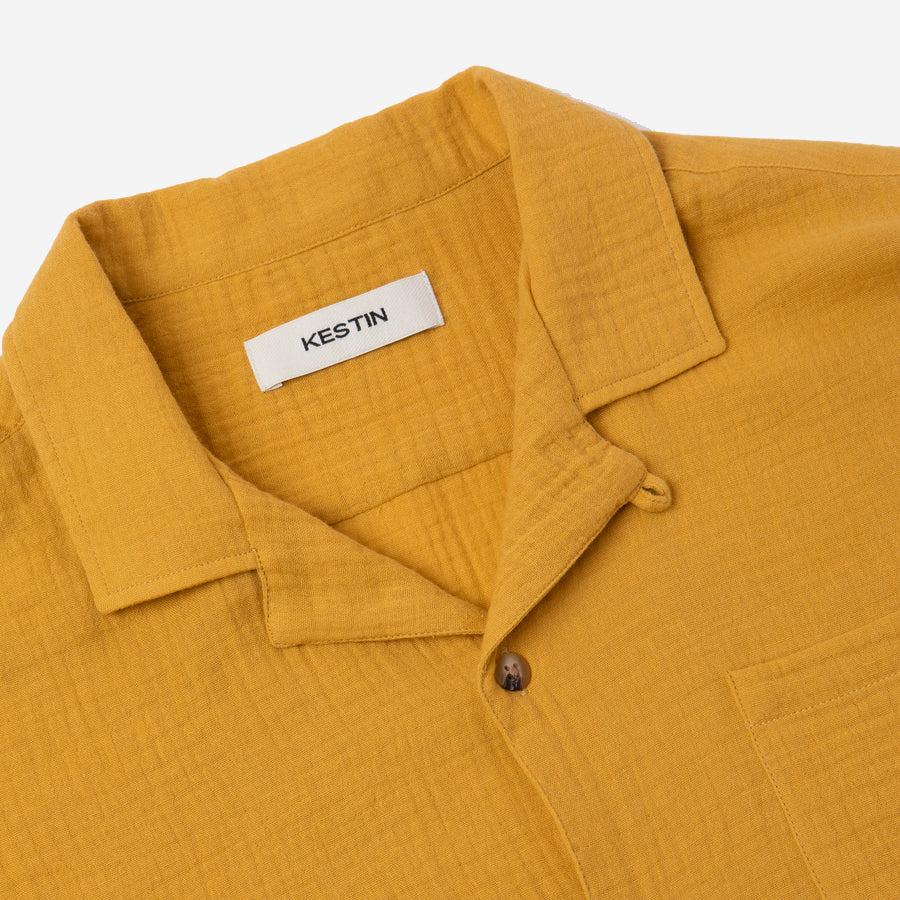 Crammond Double Gauze S/S Vacation Shirt - Saffron