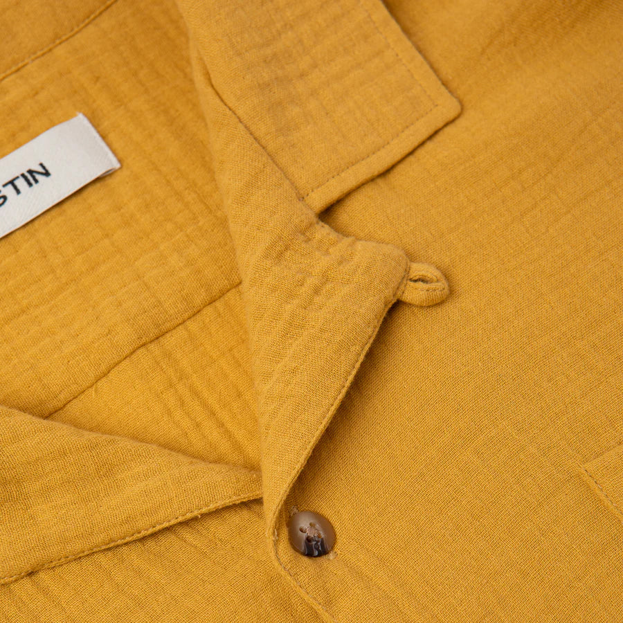 Crammond Double Gauze S/S Vacation Shirt - Saffron