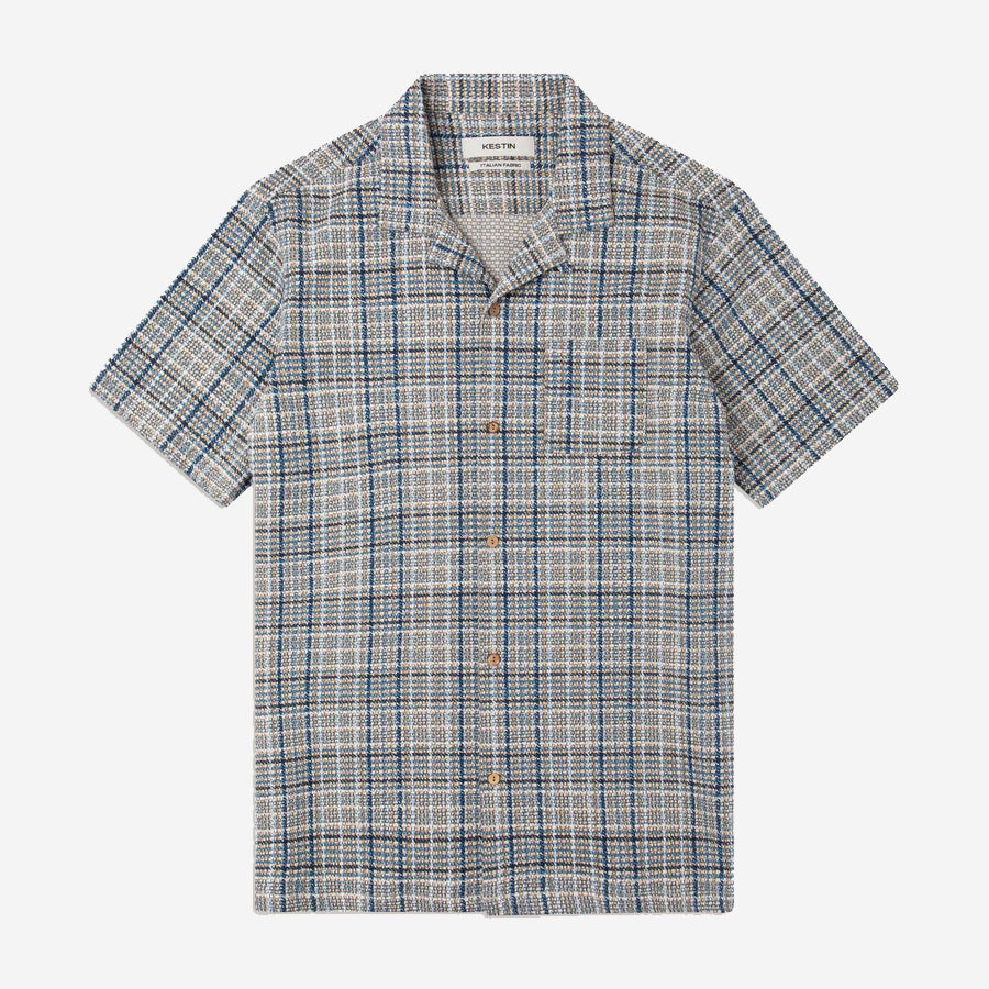Crammond Multi Check S/S Vacation Shirt - Blue