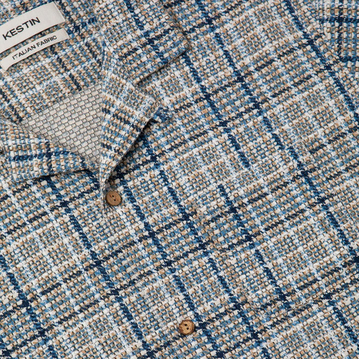 Crammond Multi Check S/S Vacation Shirt - Blue