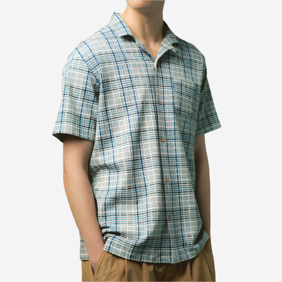 Crammond Multi Check S/S Vacation Shirt - Blue