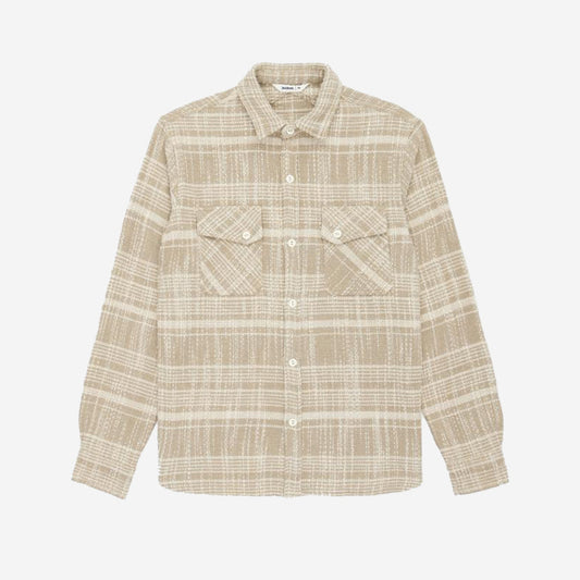 Crosscut Flannel Shirt - Alabaster Jacquard