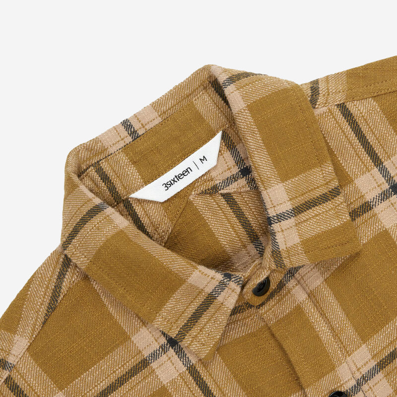 Crosscut Flannel Shirt - Coyote Slub