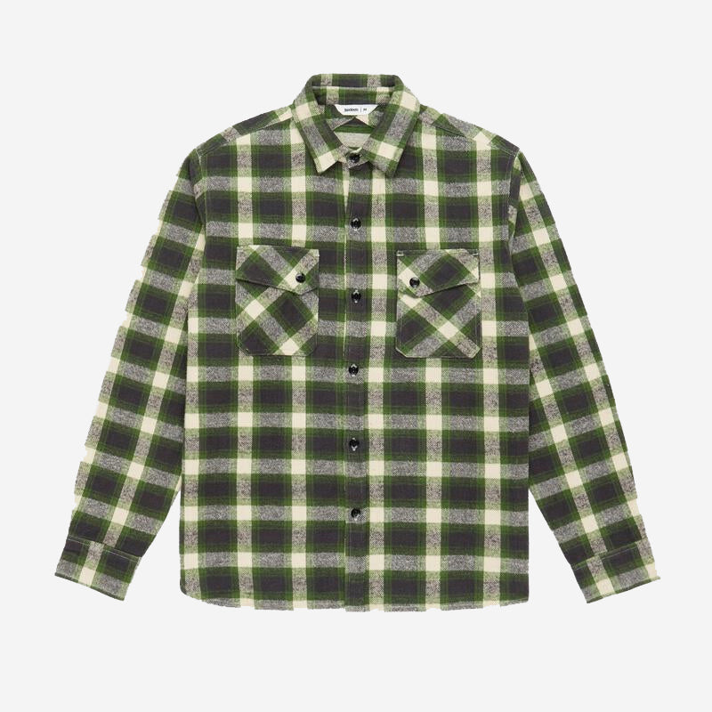 Crosscut Flannel Shirt - Emerald Shaggy