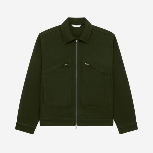 Cycling Melton Wool Jacket - Hunter Green