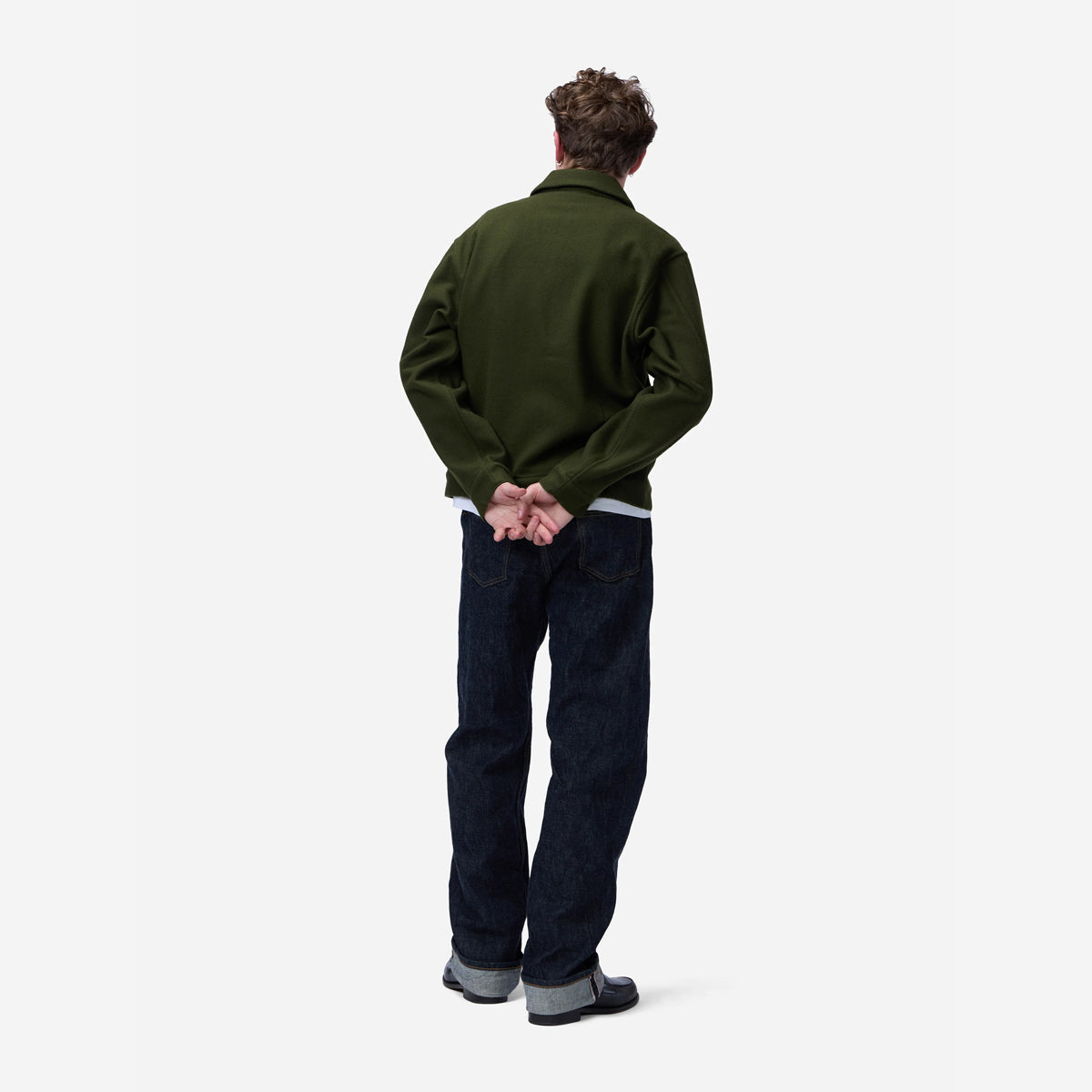 Cycling Melton Wool Jacket - Hunter Green