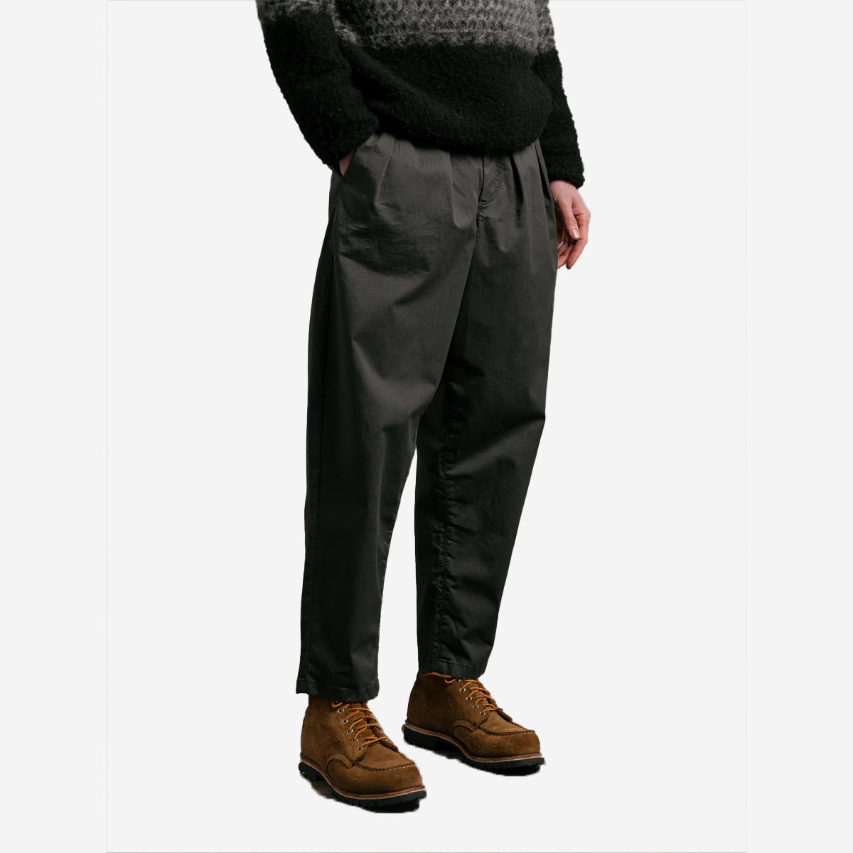 Clyde Cotton Twill Loose Pant - Slate Grey
