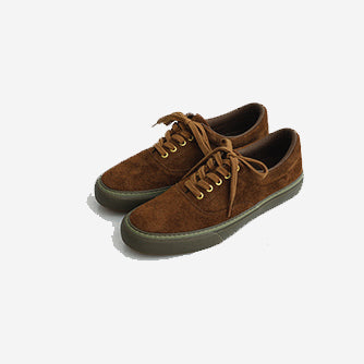 D-02 Suede Military Deck Shoes - Brown/Olive