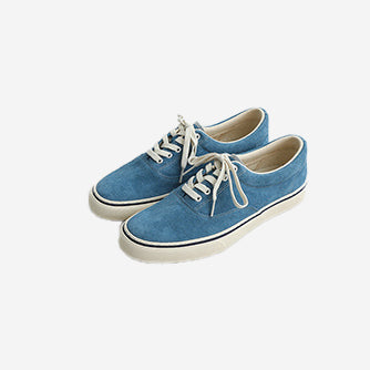 D-02 Suede Military Deck Shoes - Sky Blue