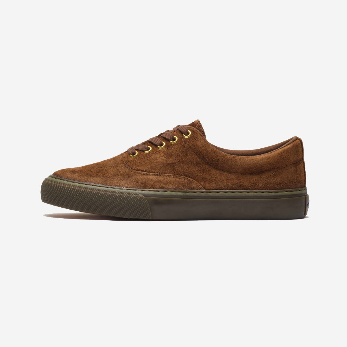 D-02 Suede Military Deck Shoes - Brown/Olive