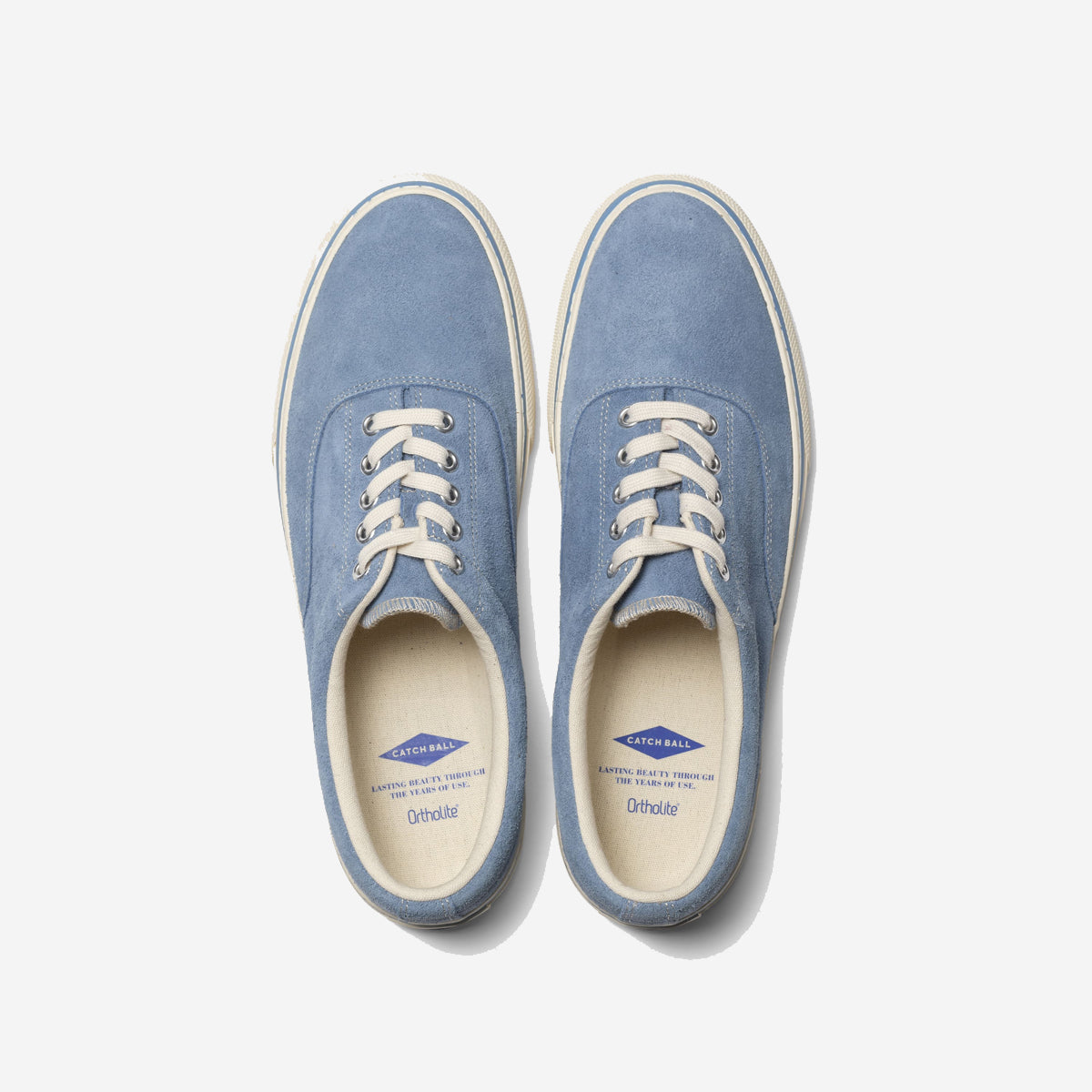 D-02 Suede Military Deck Shoes - Sky Blue