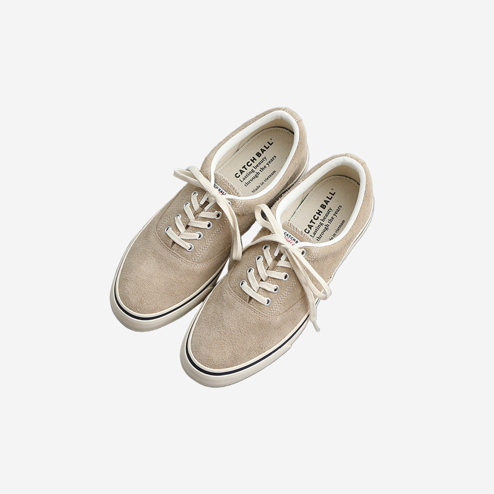 D-02 Suede Military Deck Shoes - Beige