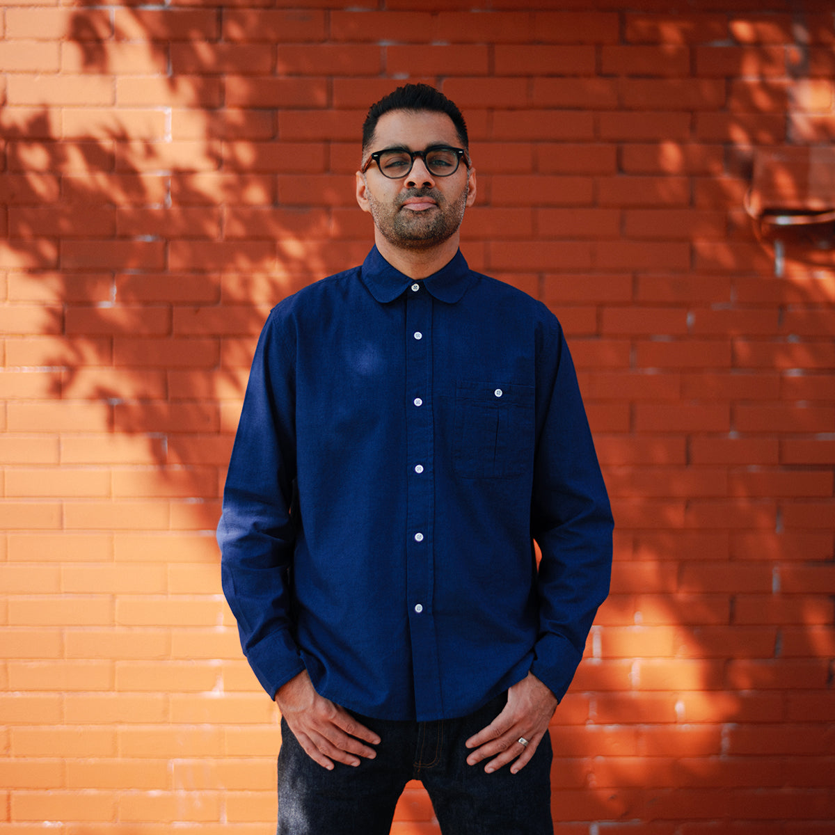 Club Collar Shirt - Indigo Selvedge Broadcloth