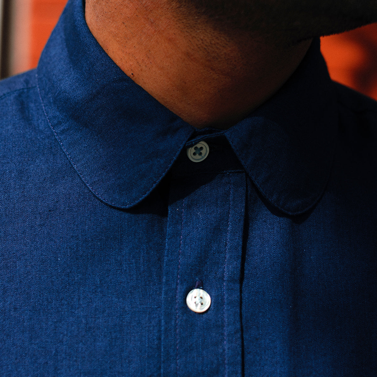 Club Collar Shirt - Indigo Selvedge Broadcloth