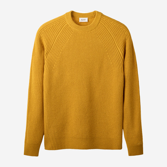 Delta Ribbed Wool Knit Sweater - Cumin