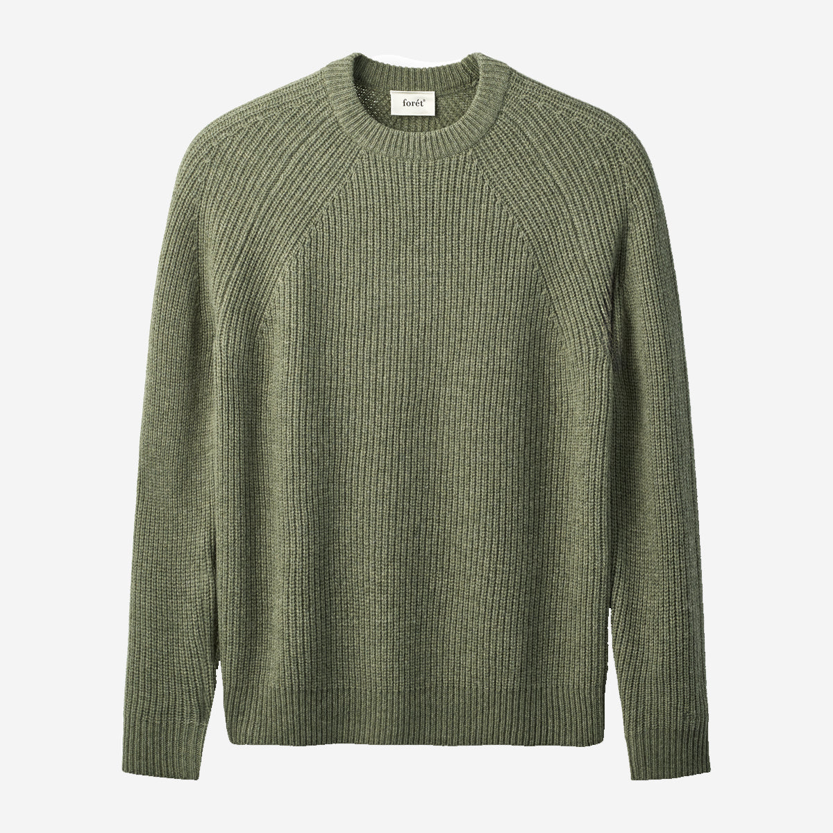 Delta Ribbed Wool Knit Sweater - Thyme Melange