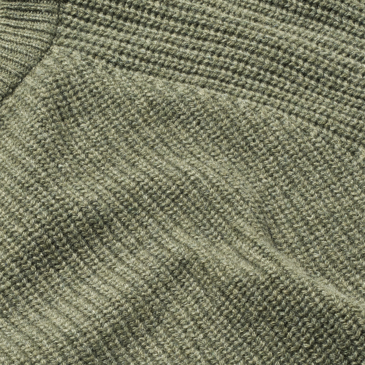 Delta Ribbed Wool Knit Sweater - Thyme Melange