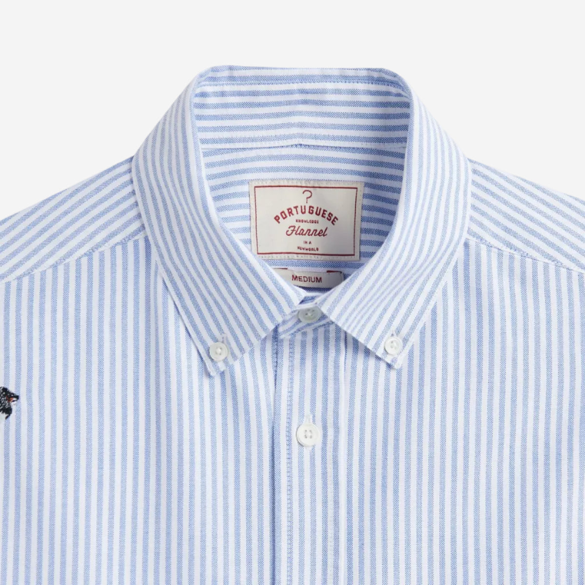 Dogs Oxford L/S Shirt - Blue Stripe