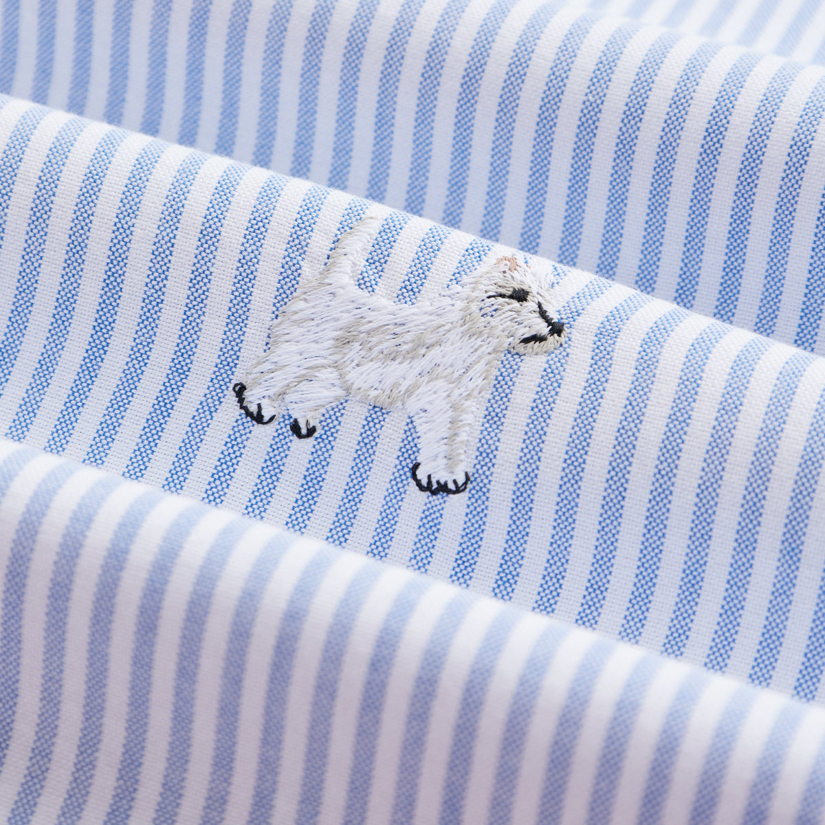 Dogs Oxford L/S Shirt - Blue Stripe