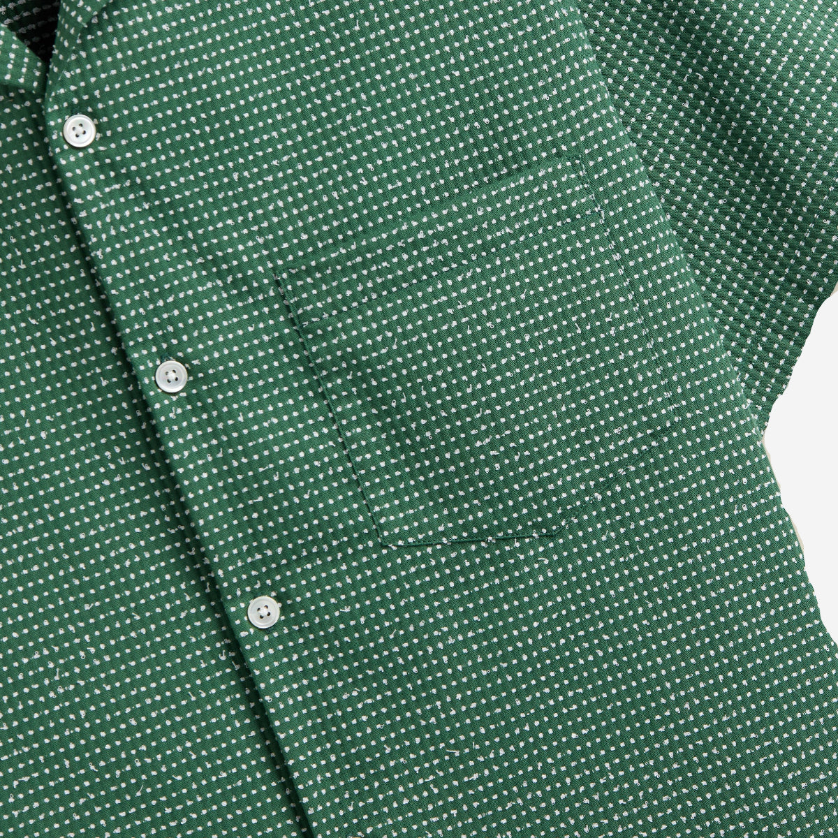 Dots Woven S/S Vacation Shirt - Green