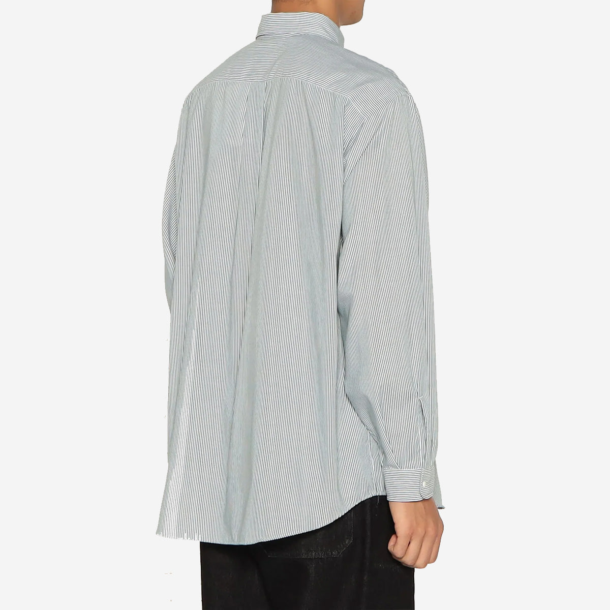 Dot Button BD Oxford L/S Shirt - Off-White x Navy Check