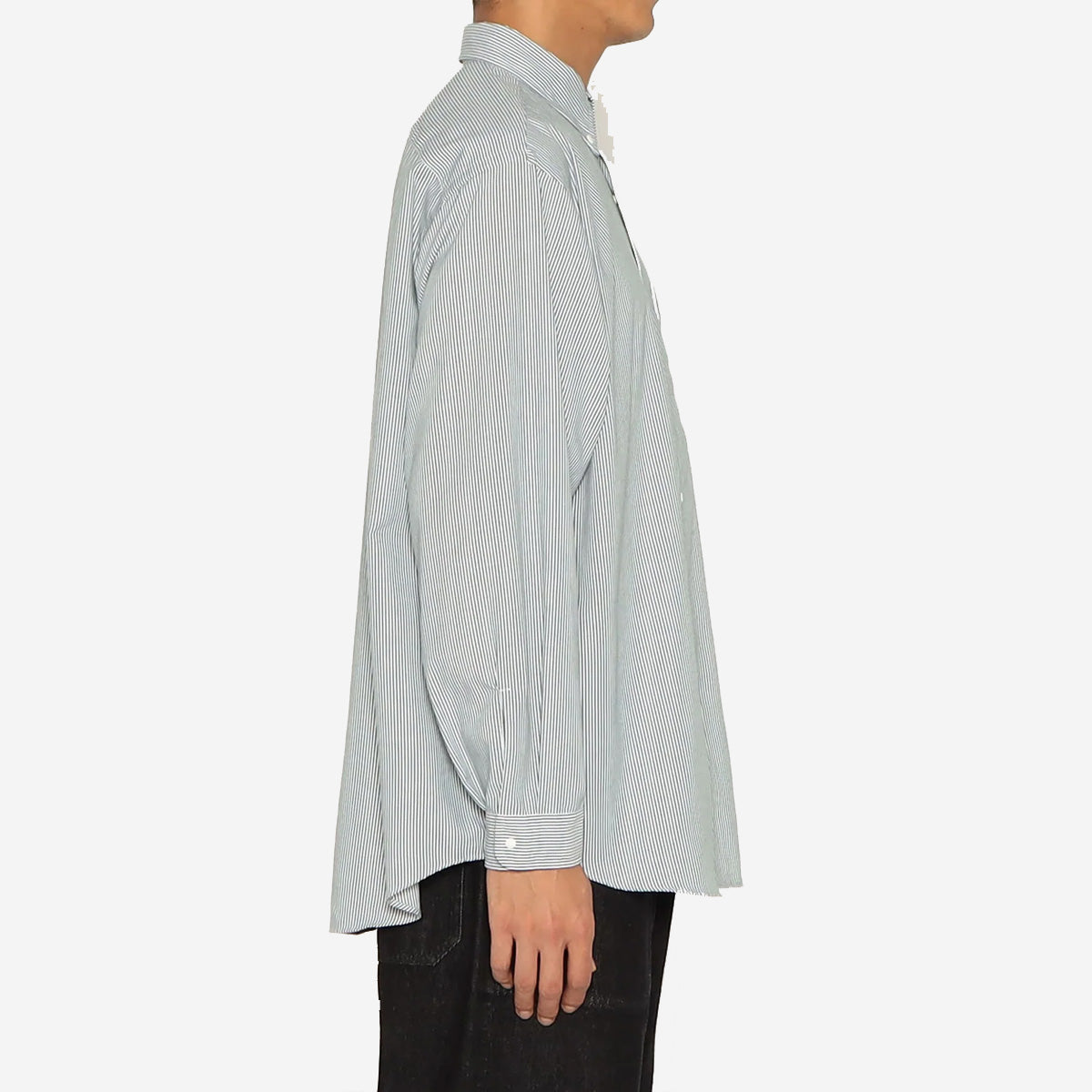 Dot Button BD Oxford L/S Shirt - Off-White x Navy Check