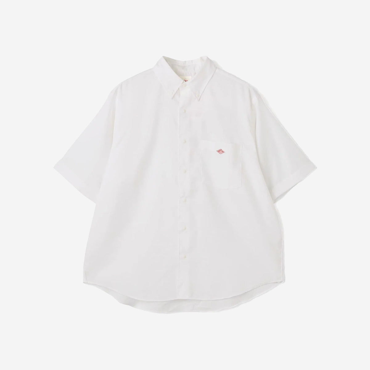 Dot Button BD Oxford S/S Shirt - White