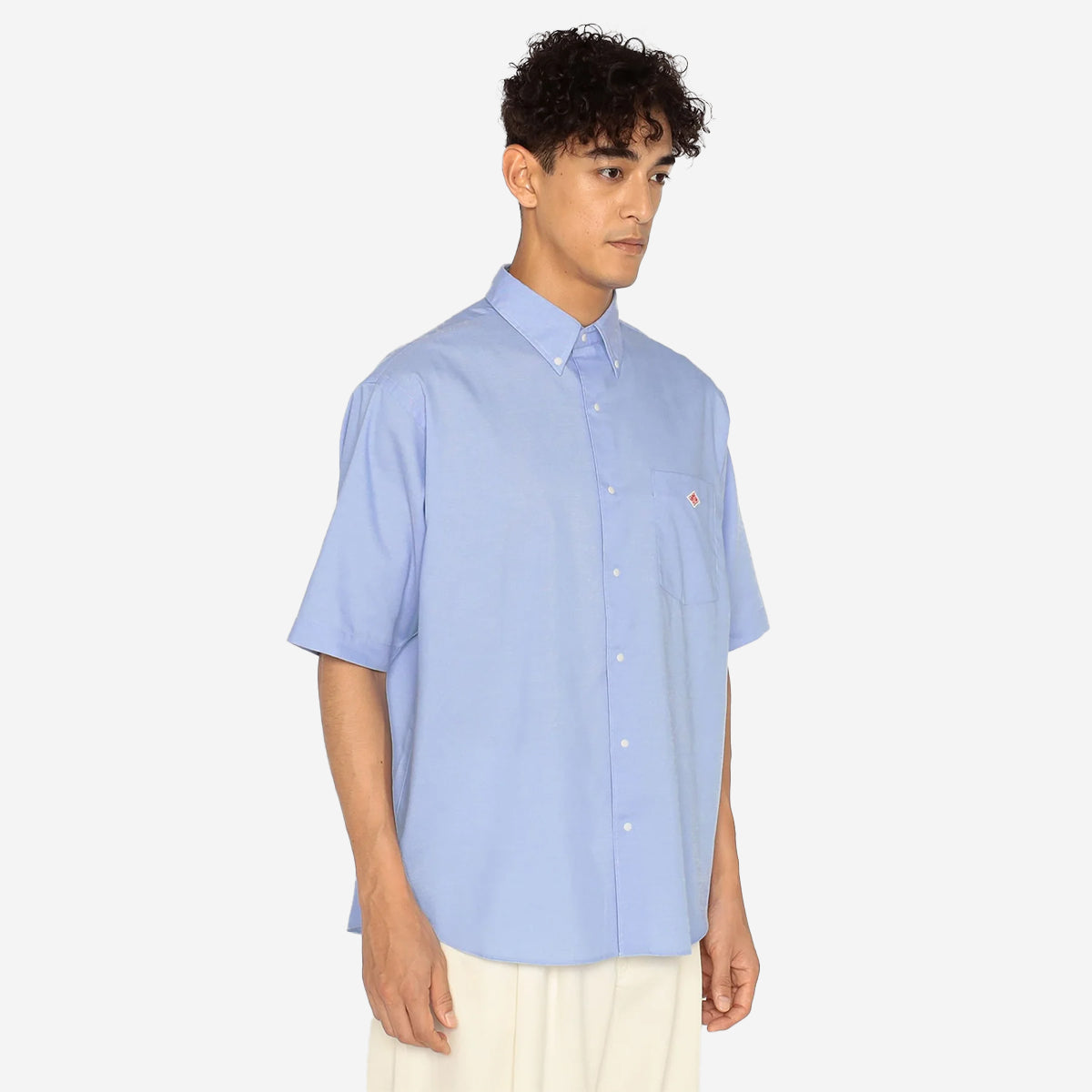 Dot Button BD Oxford S/S Shirt - White