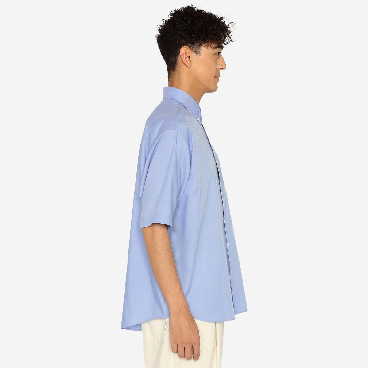 Dot Button BD Oxford S/S Shirt - White