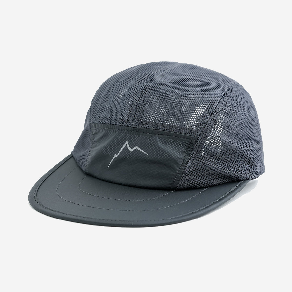 Double Mesh Feather Cap - Grey