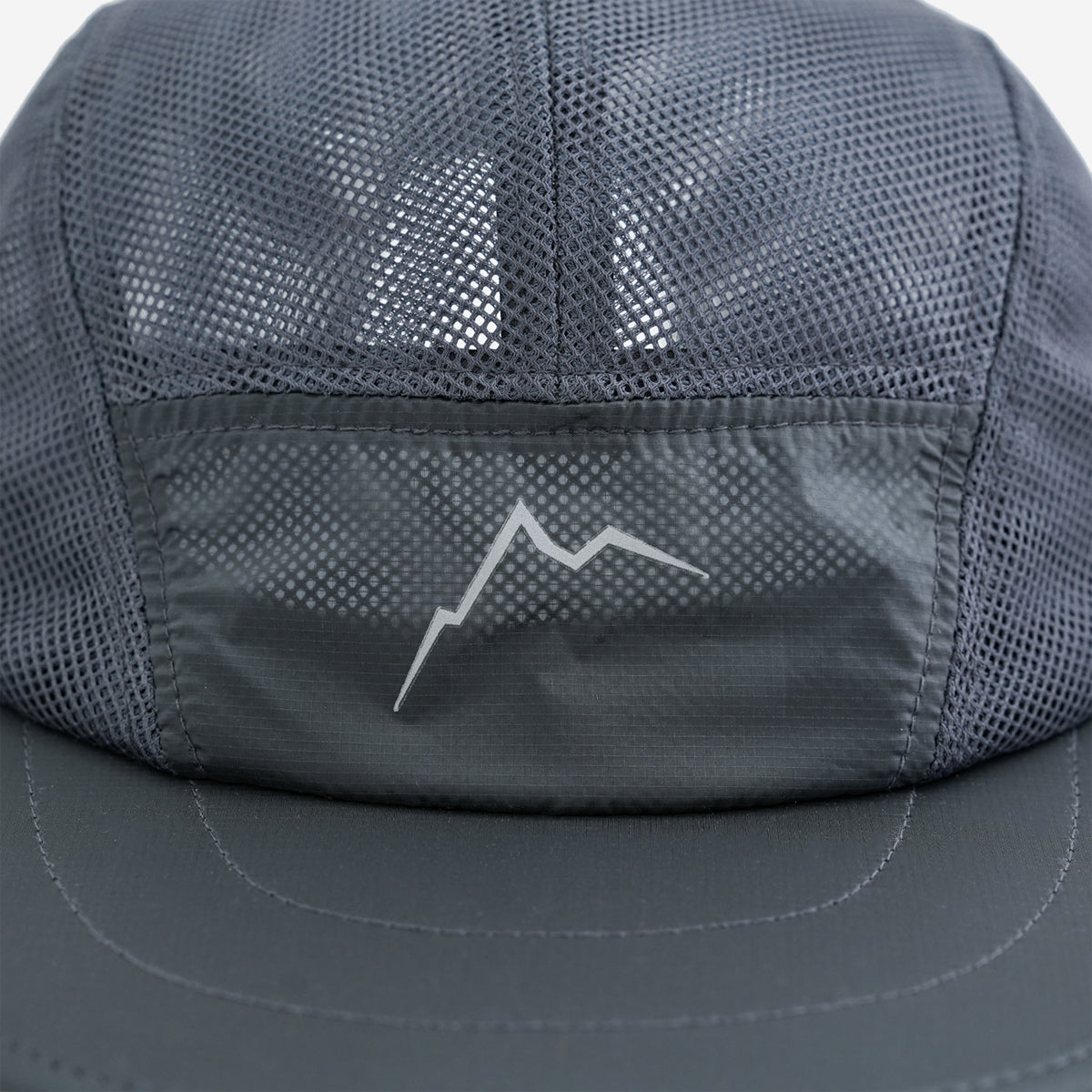 Double Mesh Feather Cap - Grey