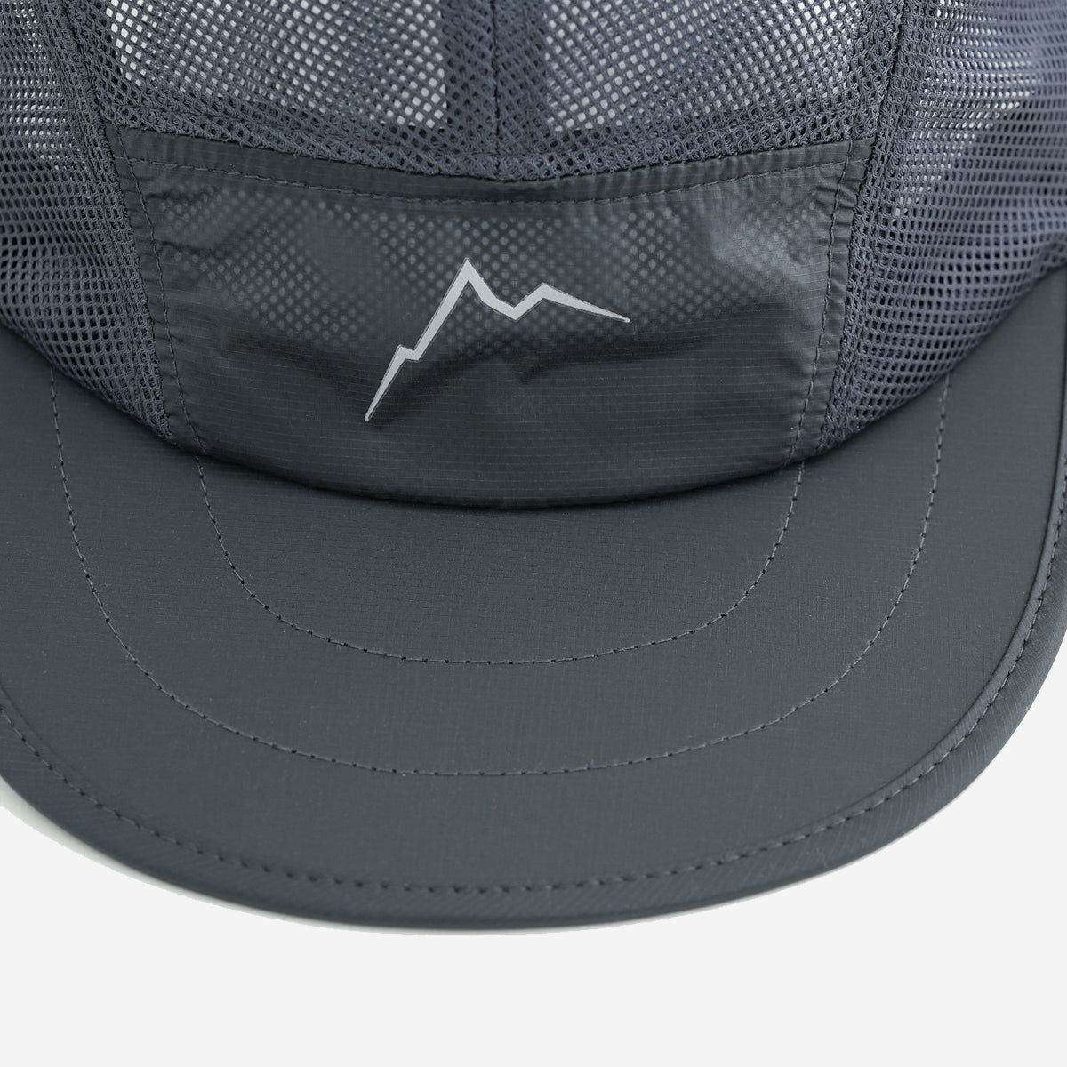 Double Mesh Feather Cap - Grey