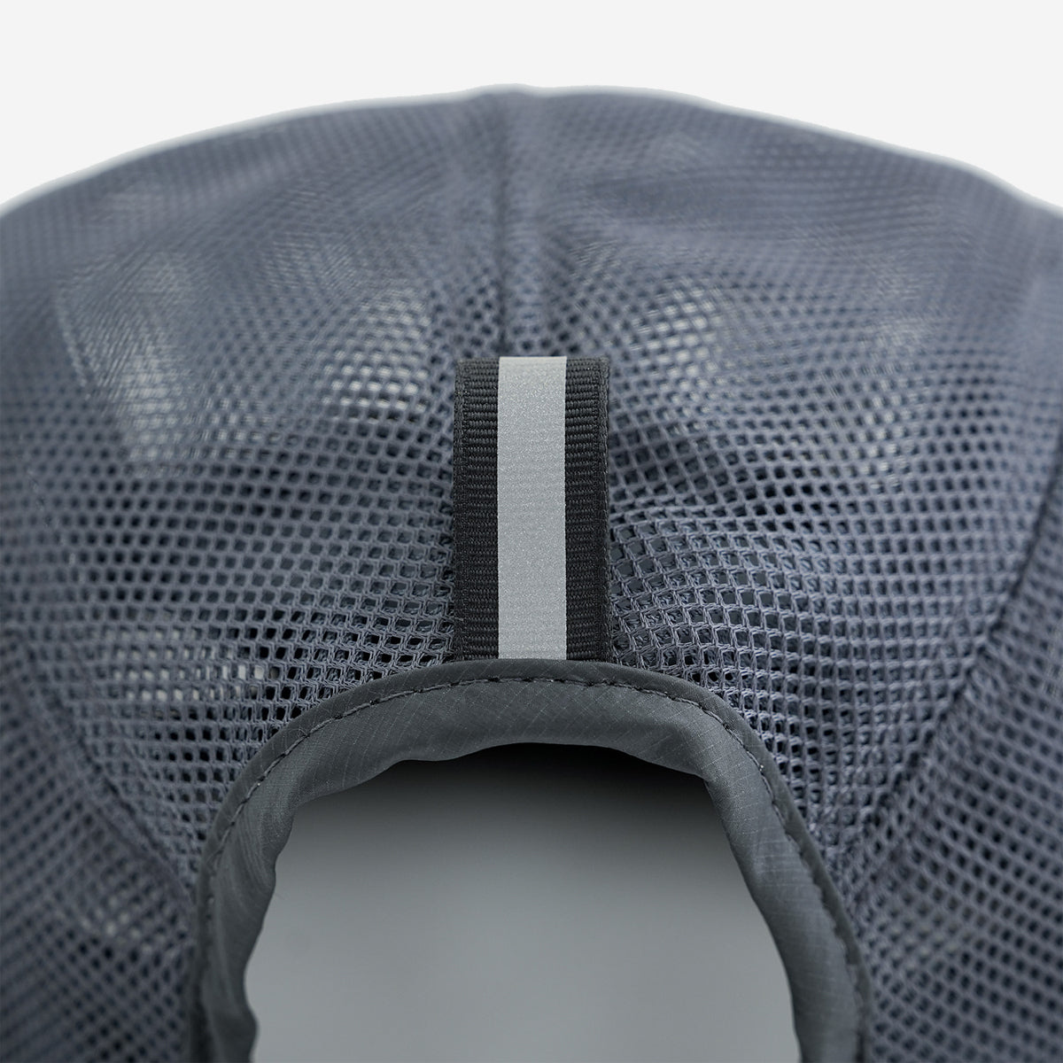 Double Mesh Feather Cap - Grey