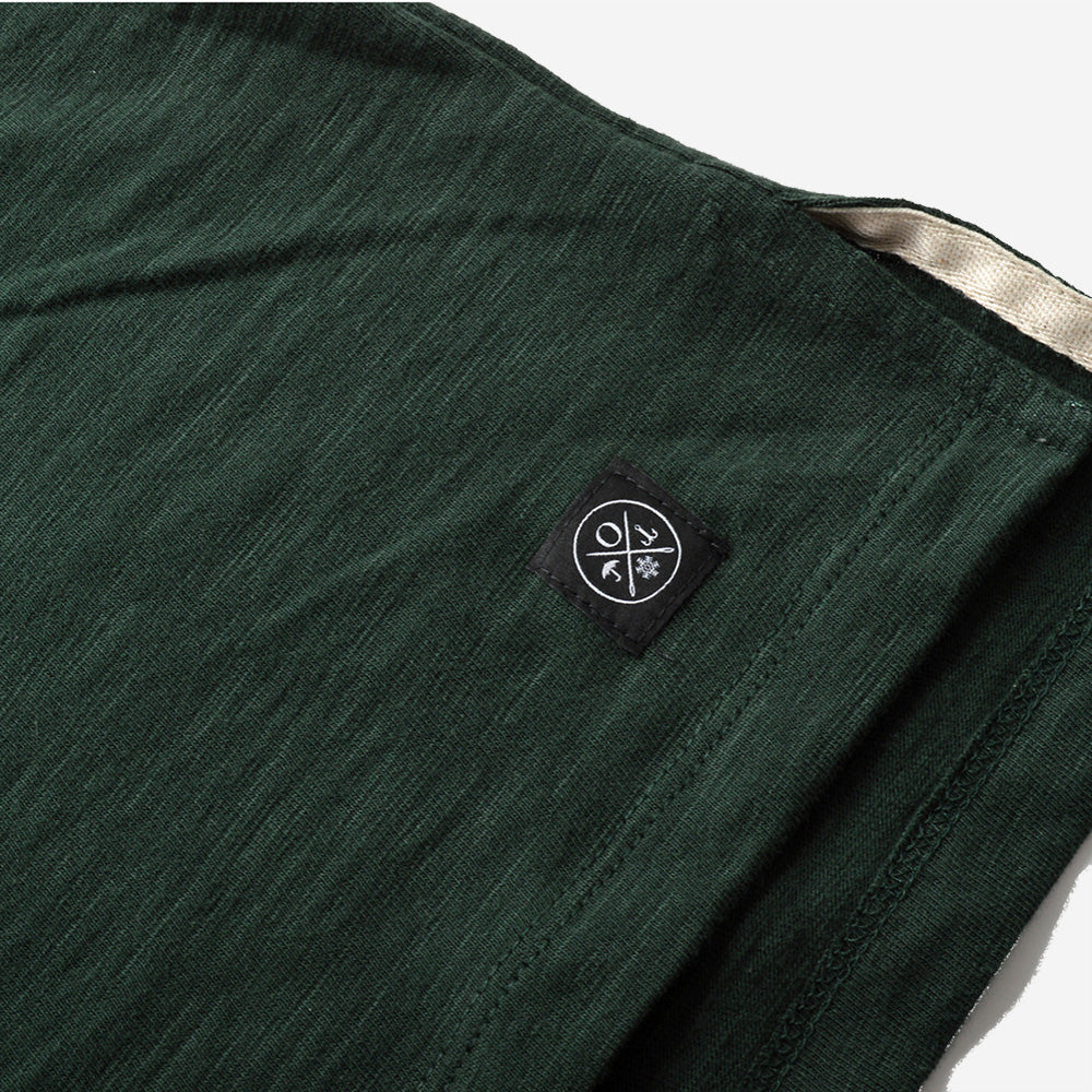 Double Slub Long-Sleeve T-Shirt - Forest Green