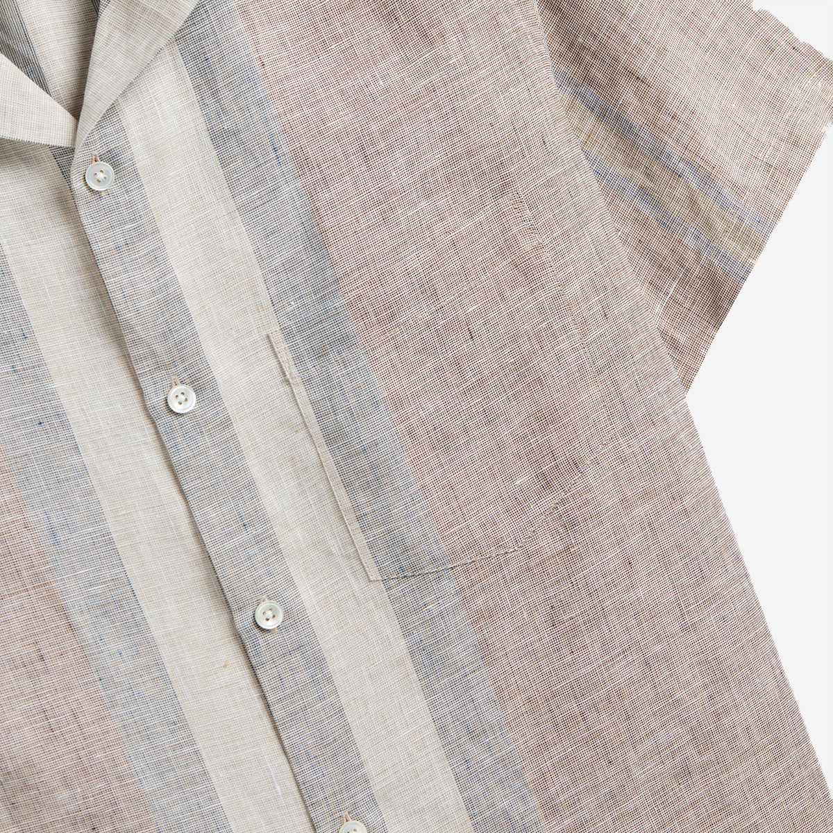 Drift Linen S/S Vacation Shirt - Chambray Stripe