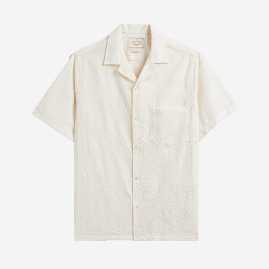 Duke Embroidery S/S Vacation Shirt - Natural Floral