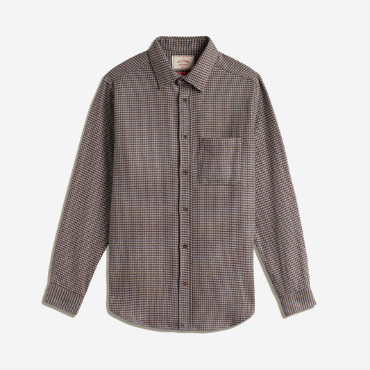 Dylan Houndstooth Flannel Shirt - Blue/Bordeaux