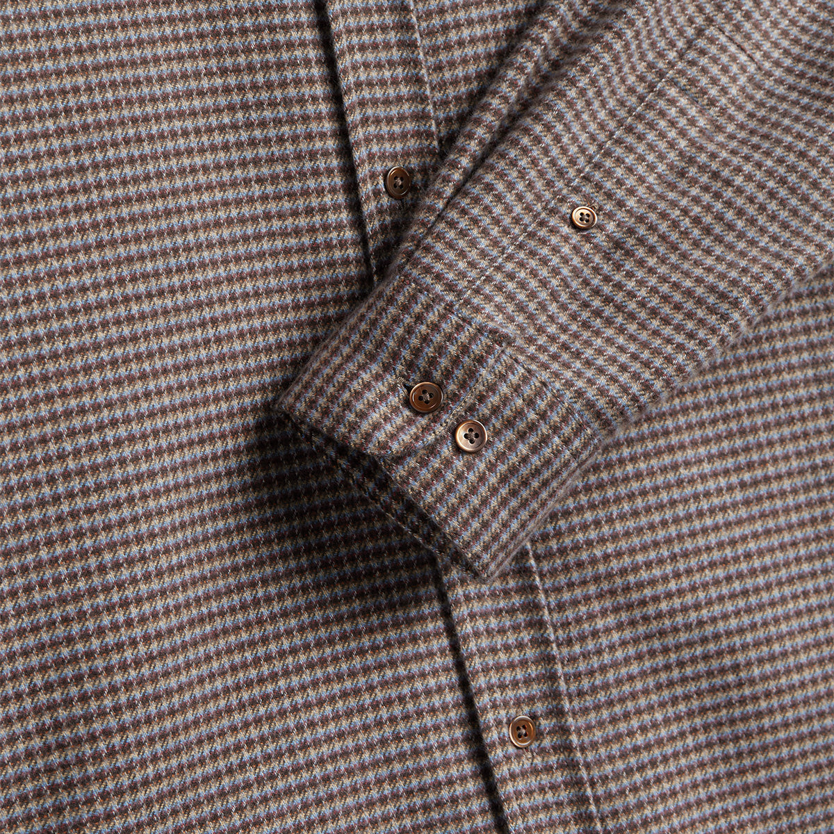 Dylan Houndstooth Flannel Shirt - Blue/Bordeaux