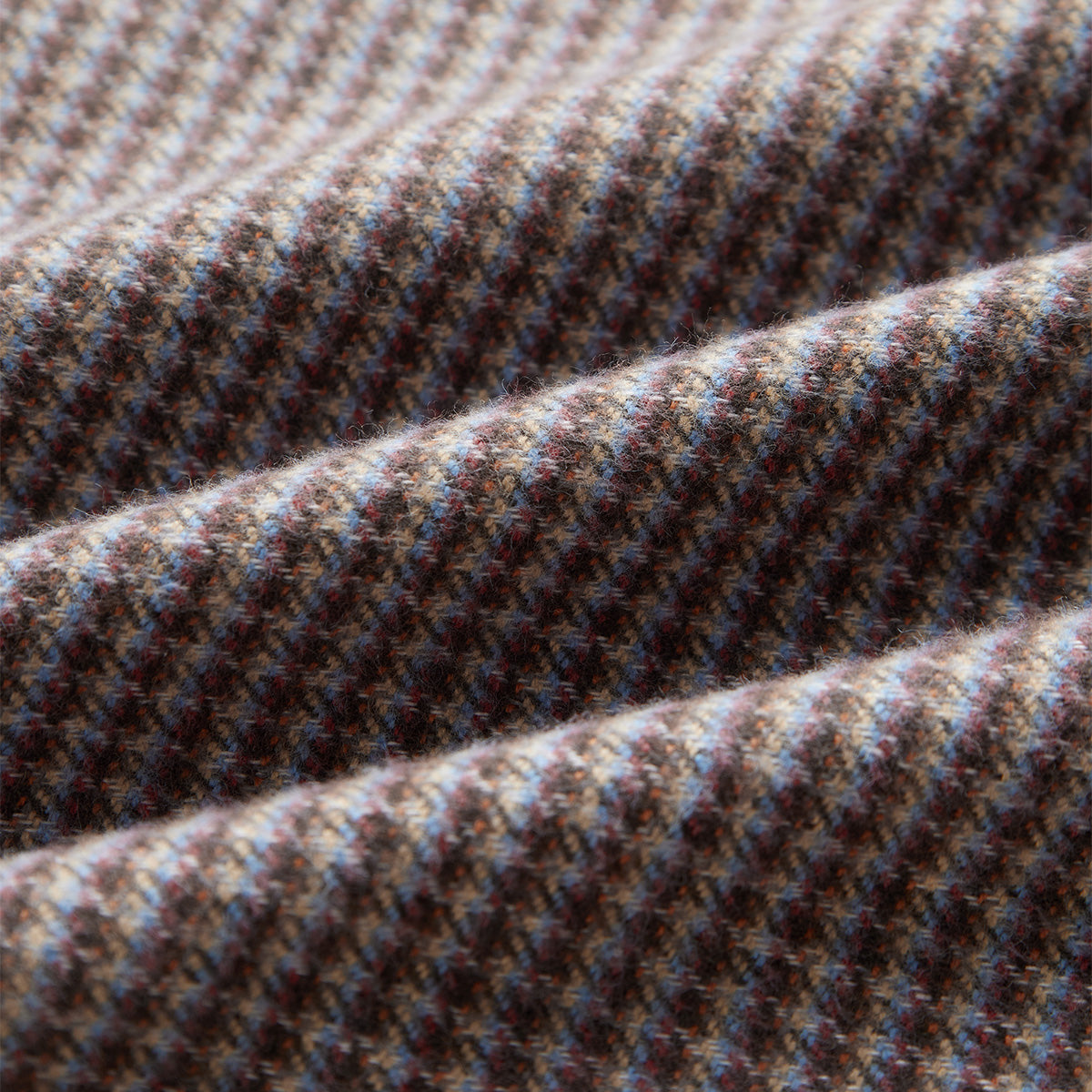 Dylan Houndstooth Flannel Shirt - Blue/Bordeaux