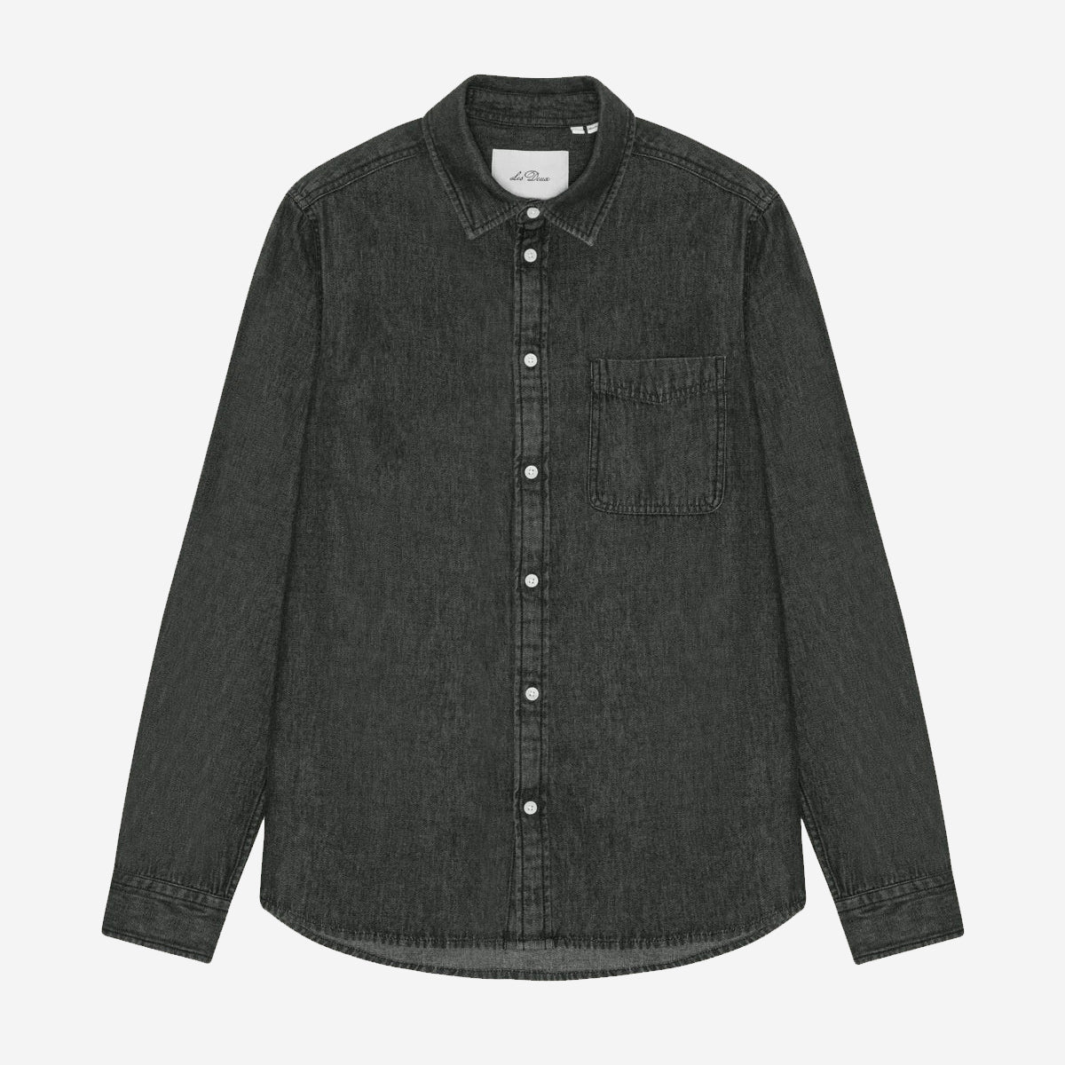 Washed Denim Shirt - Black