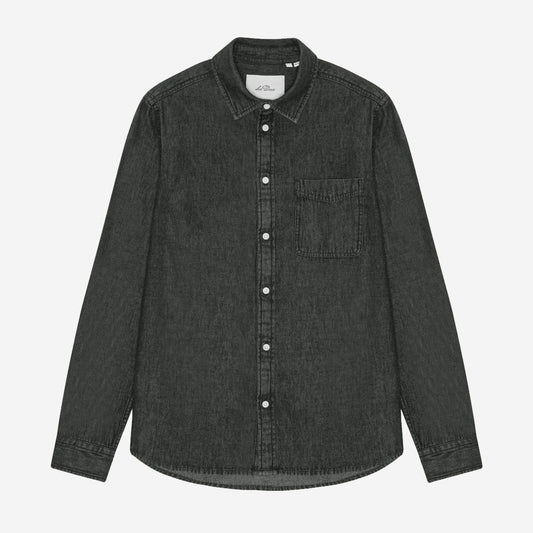 Washed Denim Shirt - Black