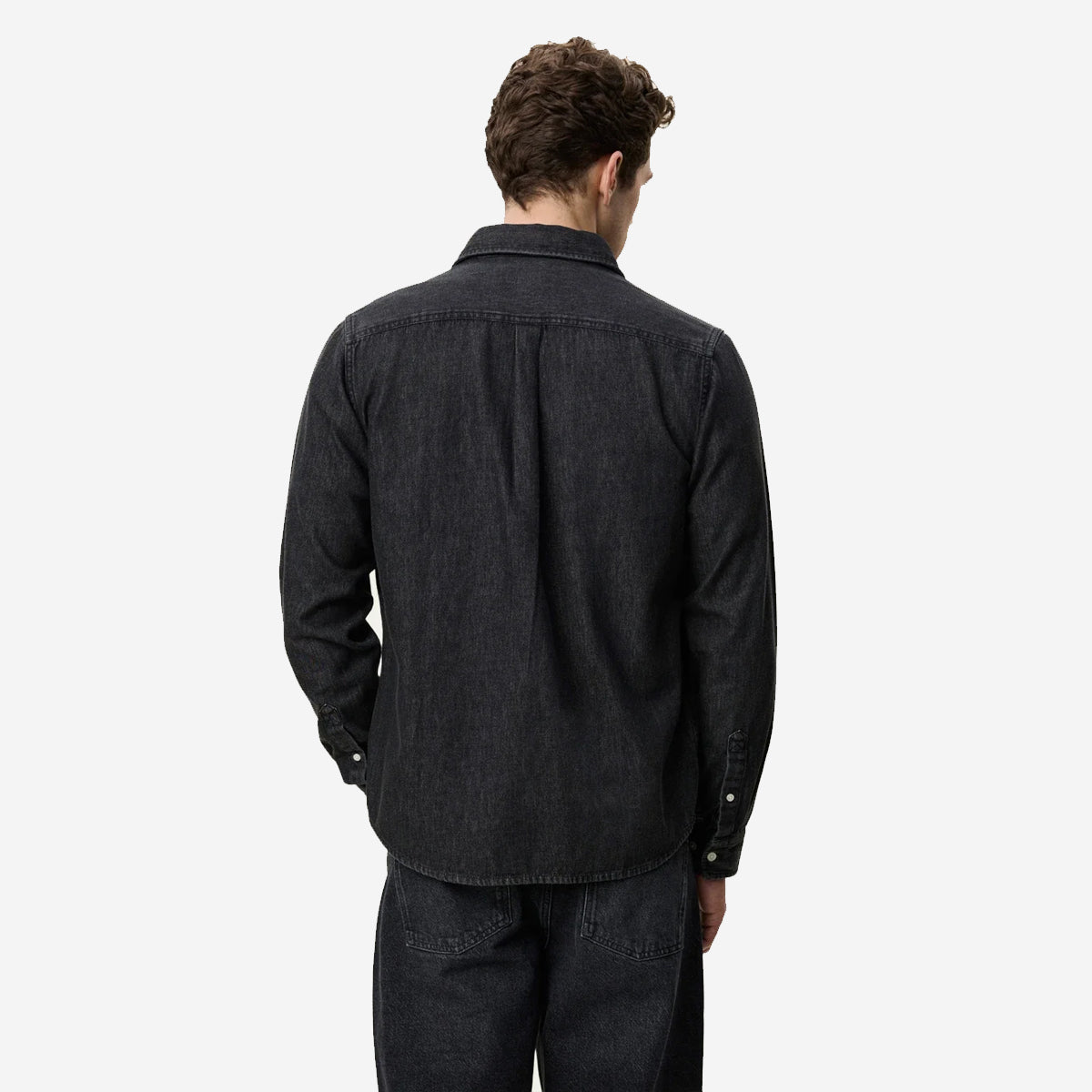 Washed Denim Shirt - Black