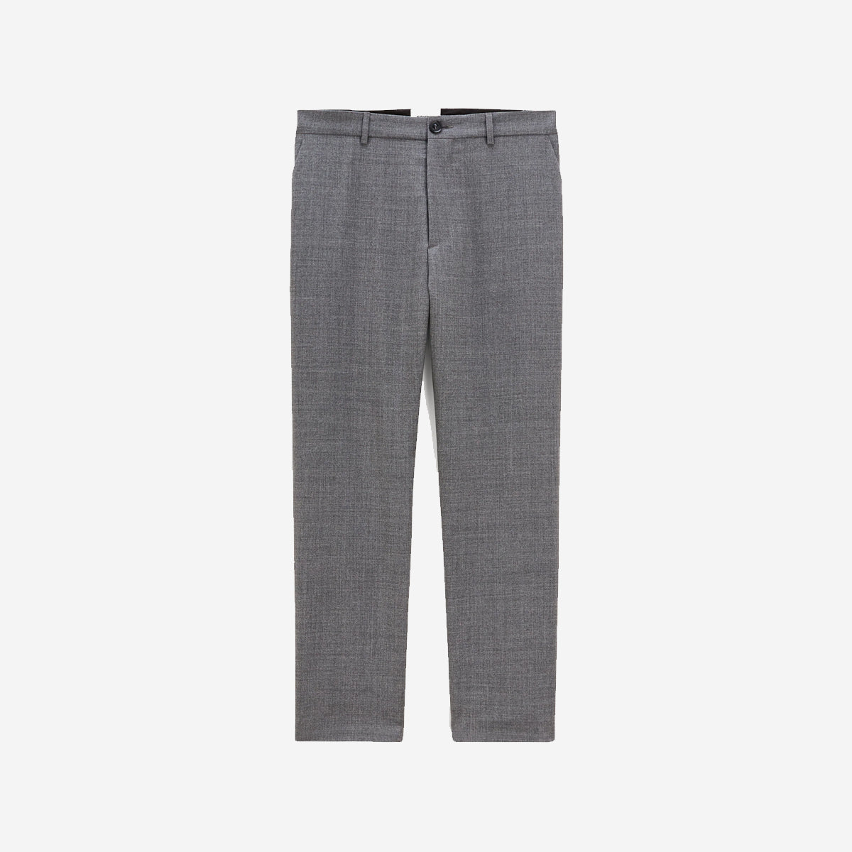 Detroit Virgin Wool Straight Pants - Steel Grey